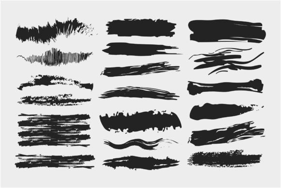 Download Brushstroke Shape Design Elements - Element Collection
