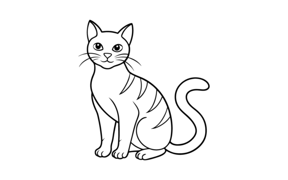 Download Cat Line Art Drawing Coloring Books - Cat line art Collection