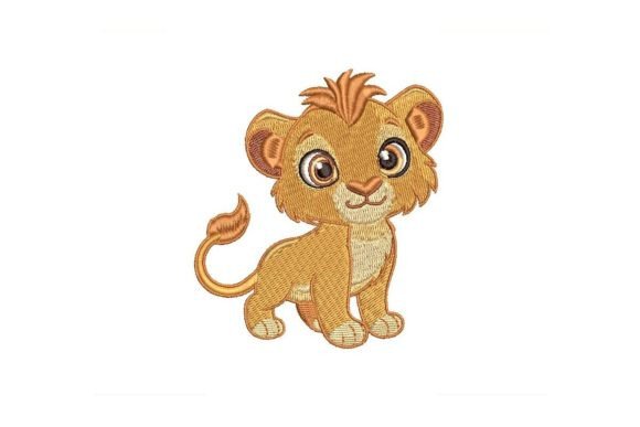 Download Lion Cub Embroidery Design - Lion Collection